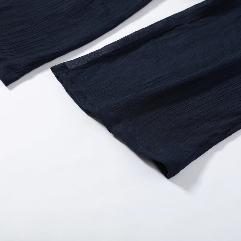 Trenches of Mariana Not PJs Set featuring comfortable, stylish sleepwear with soft fabric and casual design.