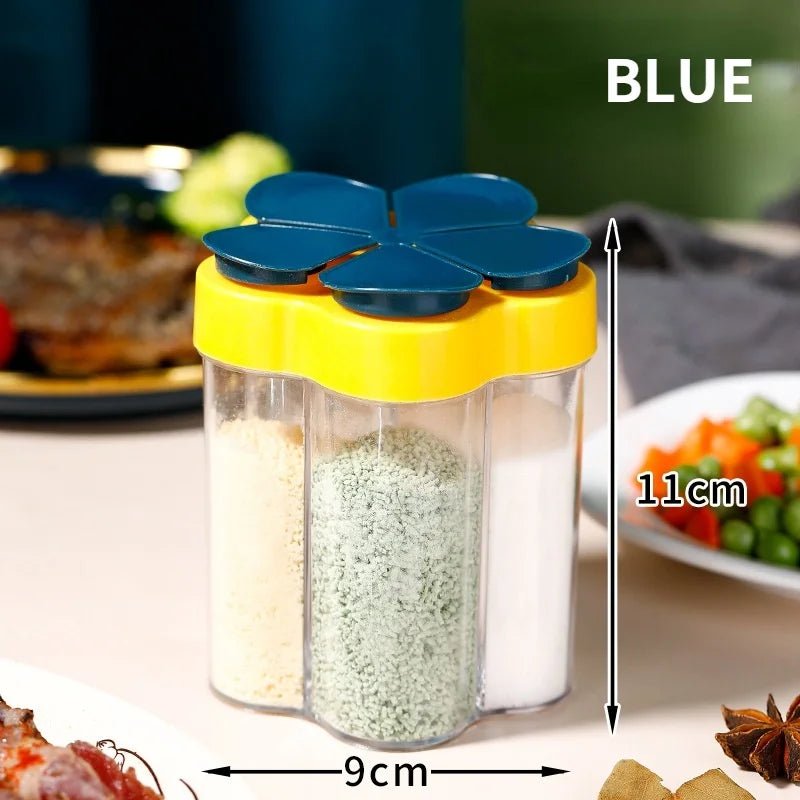 Trenches of Mariana miscellaneous organizer jar with clear glass and metal lid for storing small household items.