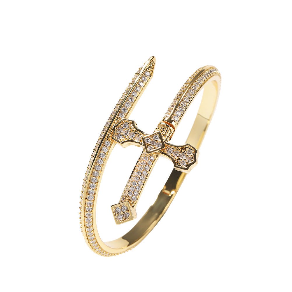 Sword Of Justice Bracelet Copper Inlaid Zircon - Trenches of Mariana