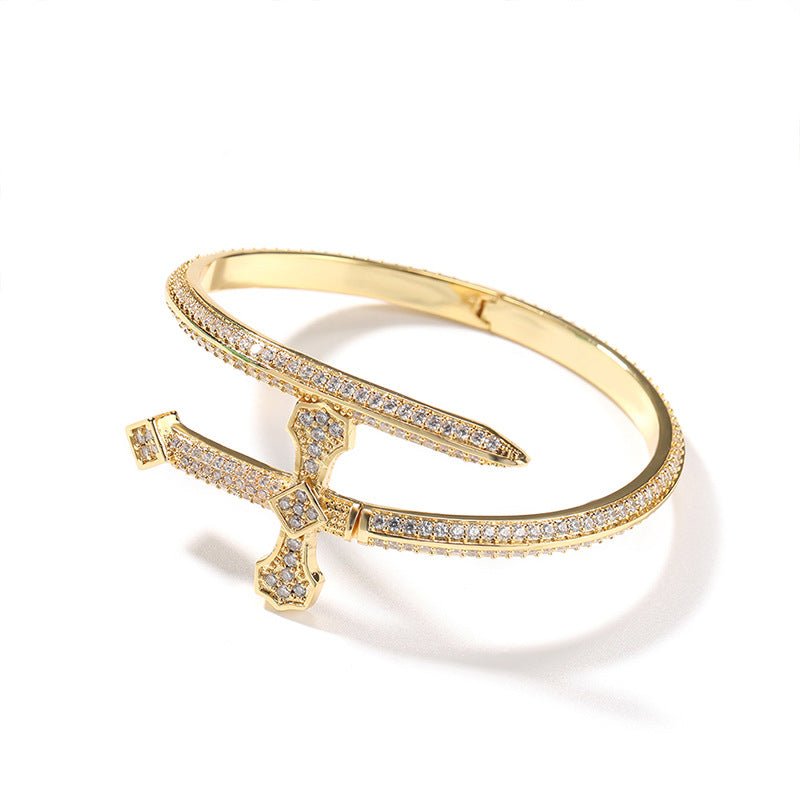 Sword Of Justice Bracelet Copper Inlaid Zircon - Trenches of Mariana