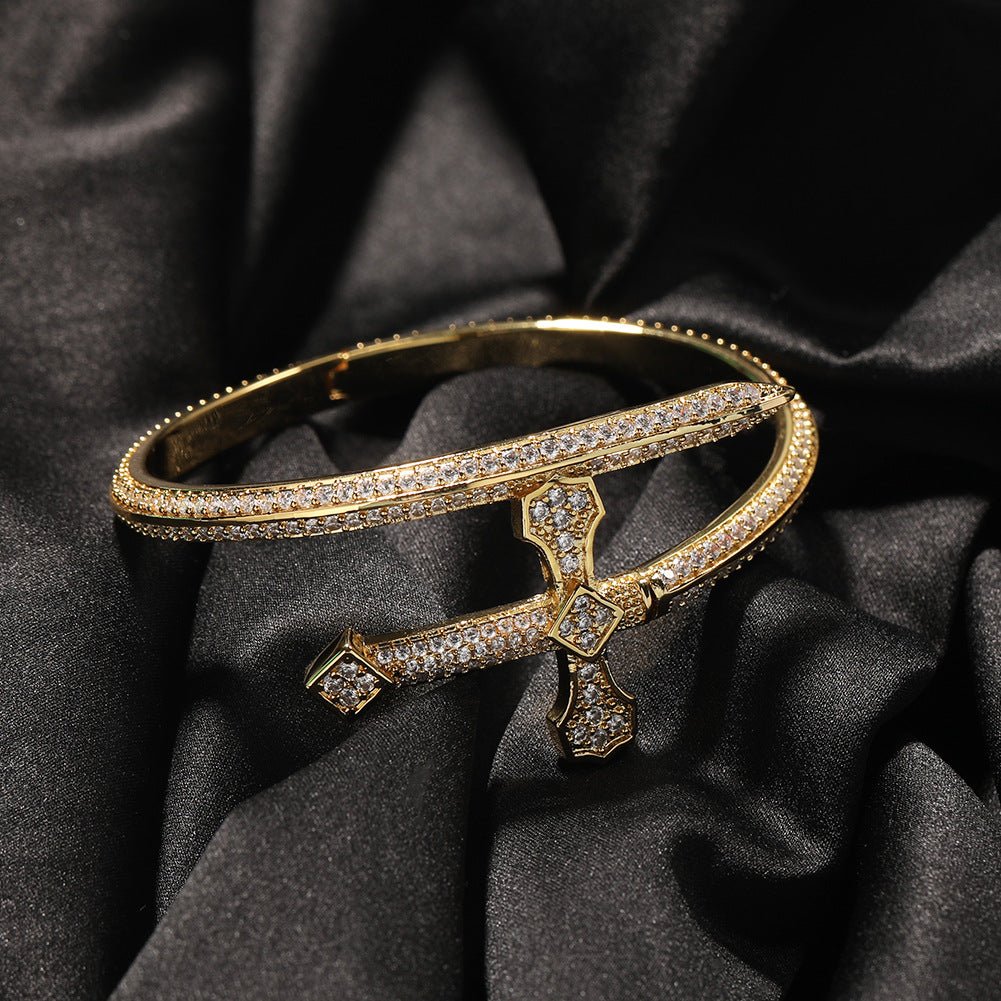 Sword Of Justice Bracelet Copper Inlaid Zircon - Trenches of Mariana