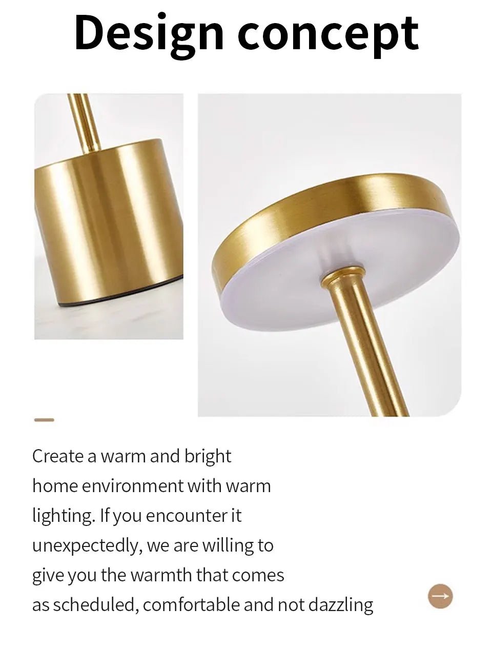 Touch control lamp by Trenches of Mariana with a sleek modern design and illuminated touch-sensitive surface.