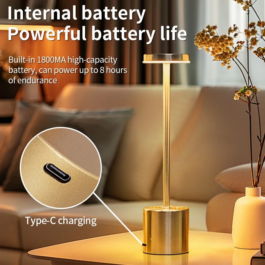 Trenches of Mariana touch control lamp with sleek design and illuminated base, ideal for modern home lighting.