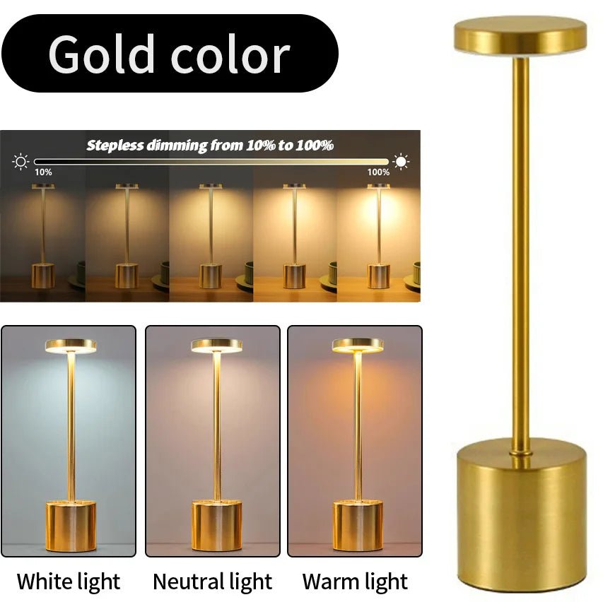 Touch control lamp by Trenches of Mariana featuring a modern design with a sleek finish and touch-sensitive control panel.